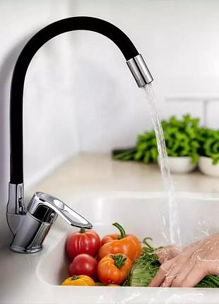 Смеситель гибким краном 47 см для ванной и кухни water tap ha-181