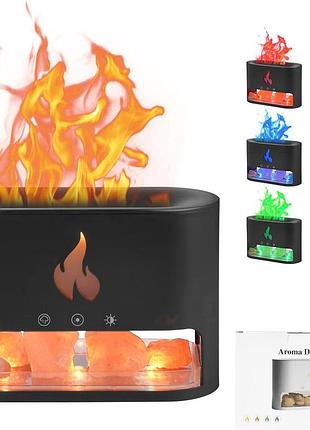 Многофункциональная лампа-аромадиффузор docsal flame с led-подсветкой | лампа-увлажнитель воздуха docsal flame 3в1
