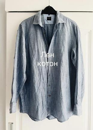 Легкая рубашка из льна и хлопка