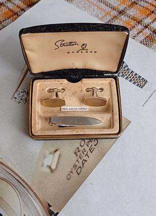 Запонки+зажим винтаж 1950-1960 г stratton
