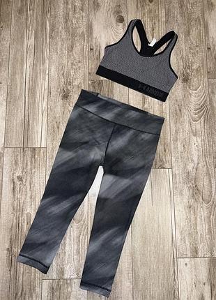 Оригінальний спортивний костюм, комплект легінси і топ under armour