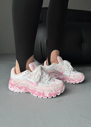 😍 кроссовки женские nike p-6000 white/pink custom