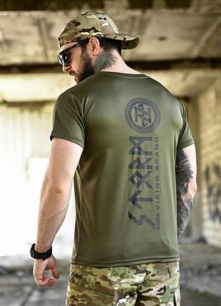 Тактическая футболка born of war viking oliva вт4623