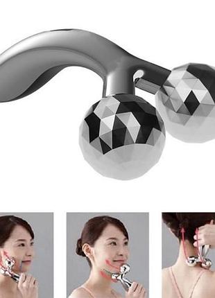 Роликовий масажер 3d massager для масажу обличчя та тіла