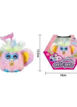 Мягкая интерактивная игрушка ферби furby высота 6 см, мелодия, говорит на языке эльфов, подсветка, ушки раскладываются.