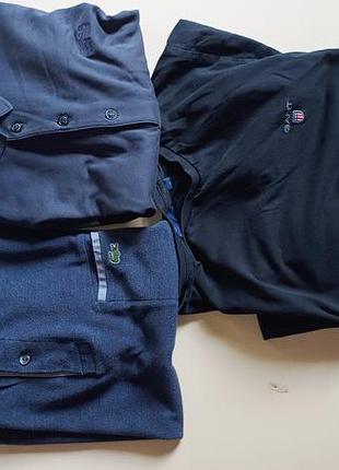 2 поло+ футболка hugo boss,gant, lacoste.