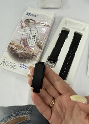 Фітнес-браслет grv smart fitness tracker з кольоровим дисплеєм, пульсоміром та крокоміром, чорний