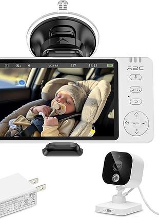 Видеоняня a2c 2 in 1 baby monitor 5” full hd 1080p с камерой, ночное видение, беспроводная, легкое/в