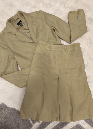Костюм женский винтажный/лён h&amp;m