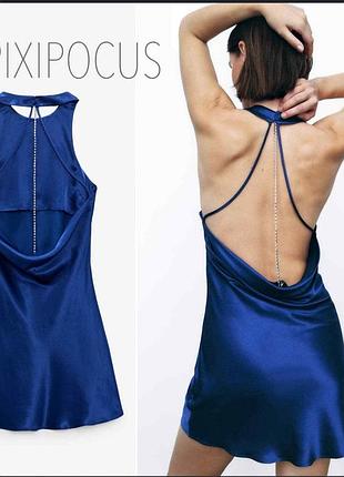 Шикарное стильное изящное качественное вечернее платье zara с открытой спиной