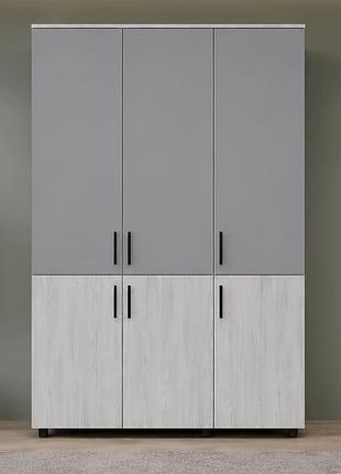 Шкаф для одежды doros торн сосна натти/серый 3 дсп (полки) 135х51.6х200 (drs-012038)