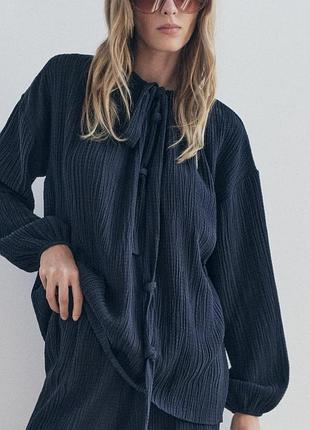 Блуза текстурована топ зара zara s-m