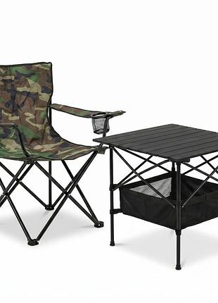 Комплект туристический – стол leobro 52x52x50 см и кресло lite military