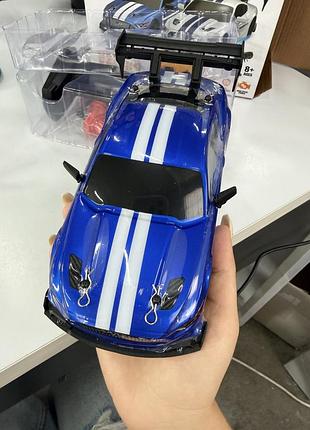 Радиоуправляемая дрифт-машинка kaimio 8602 1:24 4wd 2.4ghz со светодиодной подсветкой, синяя, легкий б/в