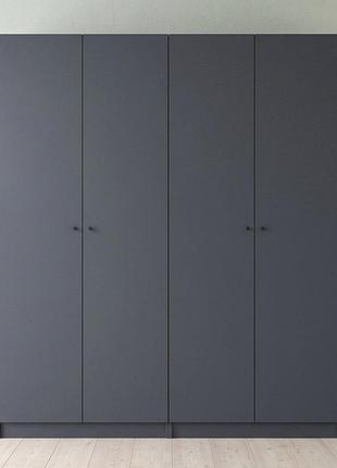 Шкаф для одежды с полками doros промо антрацит 2+2 дсп 180х48х204 (42005334) (drs-012161)