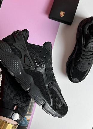 Женские кроссовки nike air huarache all black