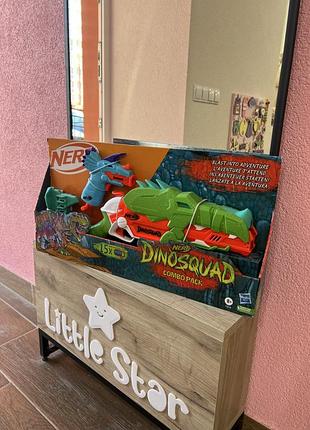 Ігровий набір nerf dinosquad combo pack з двома бластерами та м’якими стрілами