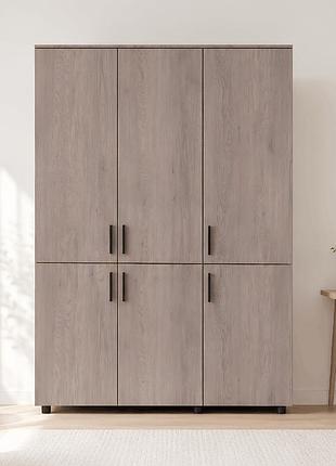 Шкаф для одежды doros торн кремона канноло 3 дсп (полки) 135х51.6х200 (drs-012066)