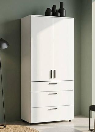 Шкаф для одежды doros торн белый 2 дсп/3ш (полки) 90х51.6х200 (drs-012020)