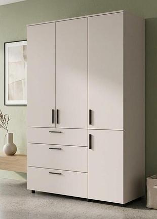 Шкаф для одежды doros торн кашемир 3 дсп/3ш (полки) 135х51.6х200 (drs-012060)