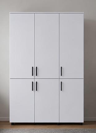 Шафа для одягу doros торн білий 3 дсп (полиці) 135х51.6х200 (drs-012054)