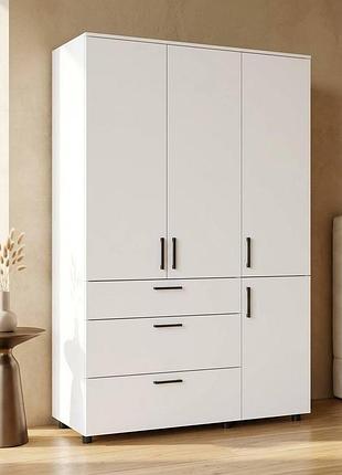 Шафа для одягу doros торн білий 3 дсп/3ш (полиці) 135х51.6х200 (drs-012056)
