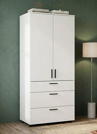 Шафа для одягу doros торн білий 2 дсп/3ш (штанга) 90х51.6х200 (drs-012021)