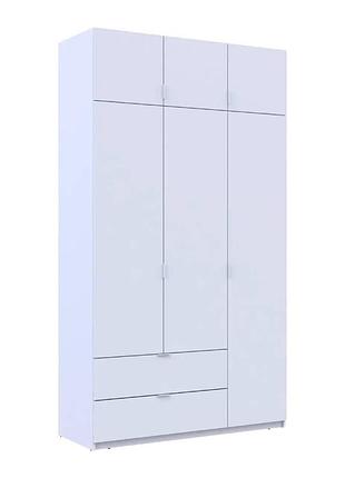 Шафа для одягу doros лукас білий 3дсп 135х50х240 drs-011652 (80737800)