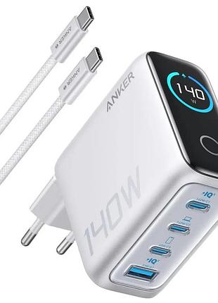 Зарядное устройство anker 140w b2697gz1 1u+3c с кабелем silver