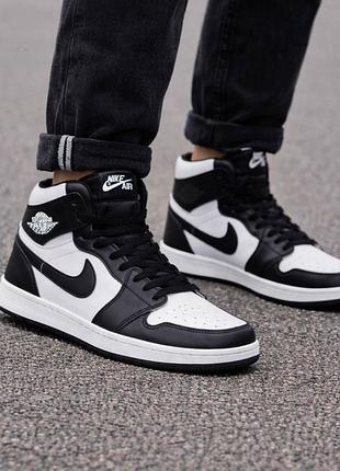 Кроссовки nike air jordan, мужские высокие кроссовки, мужские стильные кожаные кроссовки найк 46