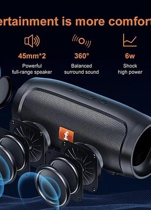 Портативна бездротова bluetooth-колонка черная