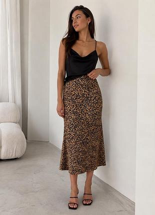 Спідниця міді nasty gal collection з леопардовим принтом, розмір xs