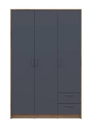 Шкаф для одежды doros ронди дуб артизан/графит 3дсп 121х52х195 drs-011658 (80737814)