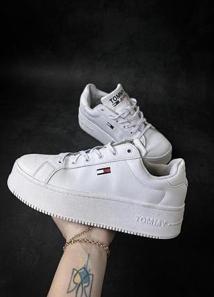 Кросівки кеди на платформі tommy hilfiger