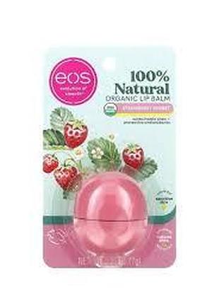 Eos strawberry sorbet lip balm 7 г — натуральний бальзам для губ із ароматом полуниці