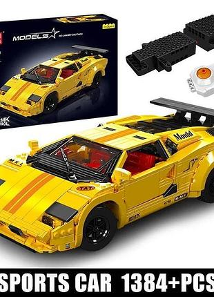 Конструктор детский машина на радиоуправлении technic "lamborghini countach"mould king, 1384 дет, для мальчика