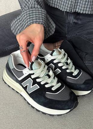 Стильные кроссовки new balance 574 black