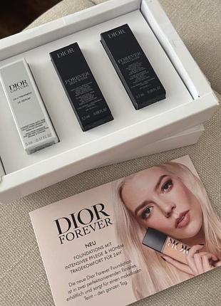 Пробники тональної основи dior/ набір dior capture forever skin wear/glow, новий, оригінал