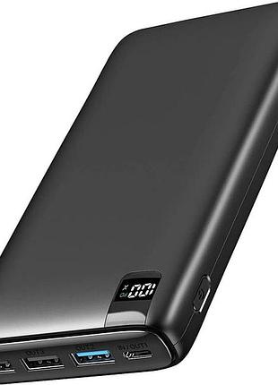 Повербанк addtop 26800mah 22.5w fast charge b02p, power bank з дисплеєм, 4 usb, швидка зарядка pd qc, зовнішній акумулятор