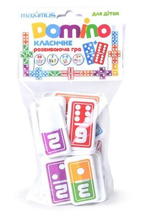 Настольная игра "домино эконом" классическое в шарик 5487 maximus