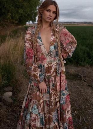 Zimmermann cassia patchwork wrap midi dress сукня міді👇деталі в описі