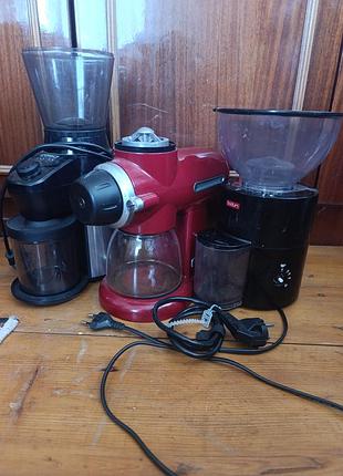 Лот жерновов кофемолок (3 шт.): kitchenaid artisan и caso (рабочи) + bodum bistro (на ремонт/запчасти)
