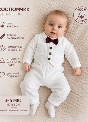 Костюмчик святковий на хлопчика 3-6м