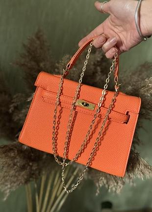 Сумка сумочка через плече літня біркін ермес келлі hermes міні сумка шкіряна на ланцюжку