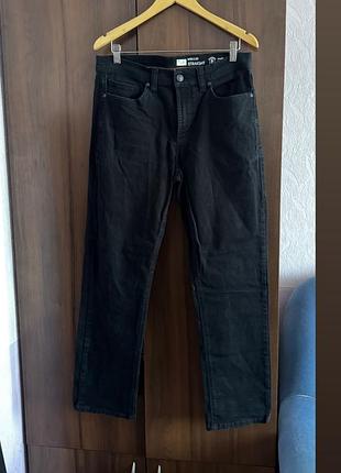 Чоловічі чорні джинси f&f straight w32/l30