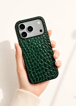 Чехол на iphone, вставка натуральная кожа, ручная работа