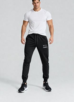 Чоловічі спортивні штани under armour project rock double face чорні туреччина,на осінь з бавовни