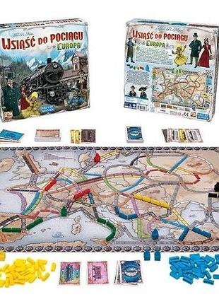 Настільна гра ticket to ride: європа (квиток на потяг: європа) – польська версія