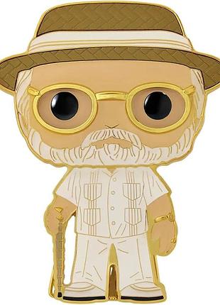 Колекційний металевий значок funko pop! pin jurassic park john hammond glow in the dark №20