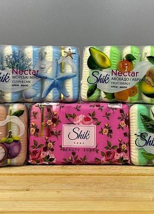 Крем-мило shik nectar 5×70 г асортимент